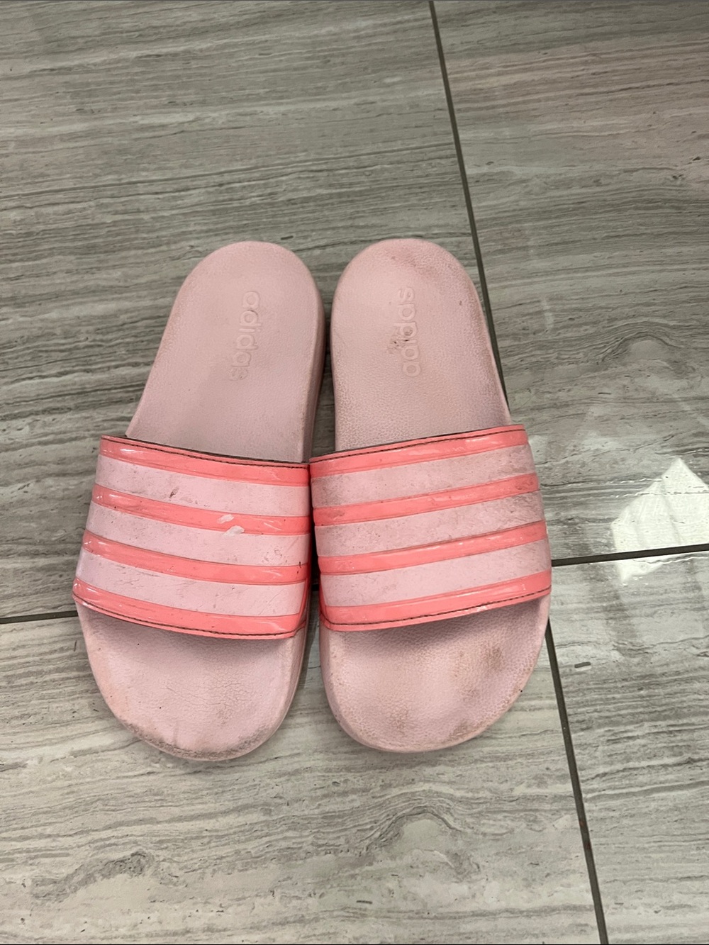 adidas Women’s Coral Pink Slide Sandals